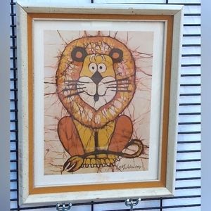 LS Muldowney 70s Lion print